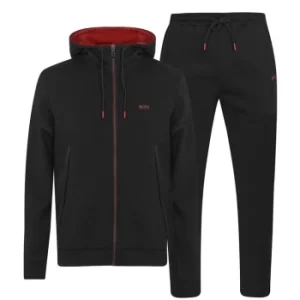 Image of Hugo Boss Zip Through Hoodie Tracksuit Set Black Size M Men