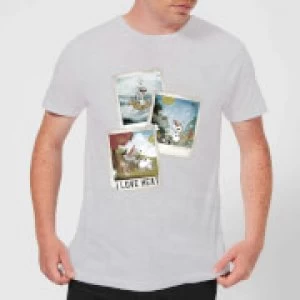 Image of Disney Frozen Olaf Polaroid Mens T-Shirt - Grey - S