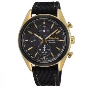 Image of Seiko Macchina Sportiva Mens Black Silicone Strap Watch