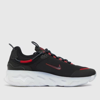 Image of Nike Black & Red React Live Se Trainers