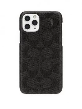 Image of Coach Coach Slim Wrap Case For iPhone 11 Pro - Signature C Black