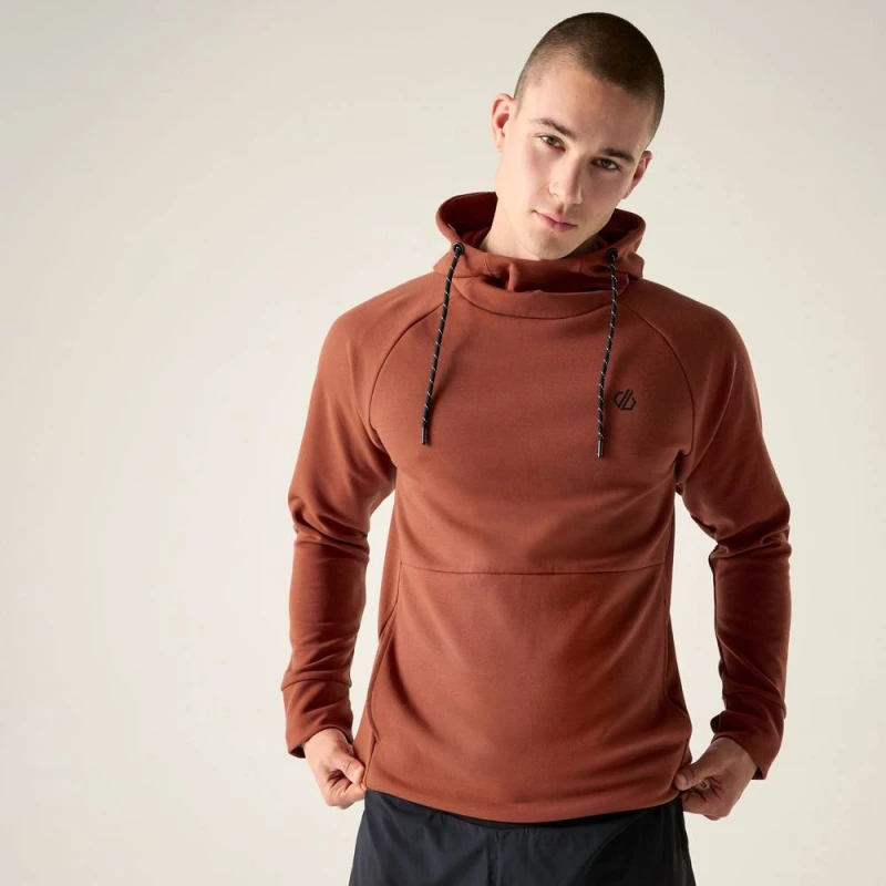Image of Dare 2b Mens Ollie Insulating Active Hooded Fleece in Burnt Orange Size: Medium Burnt Orange Male M