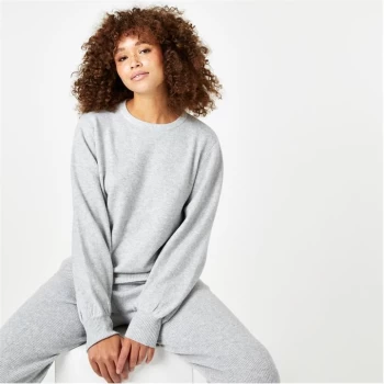 Image of Jack Wills Knitted Full Sleeve Crew Jumper - Grey Marl