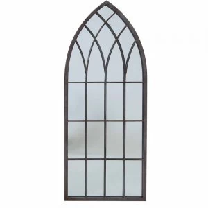 Image of Charles Bentley Arch Outdoor Mirror Grey 42% Iron, 57% Glass, 1% PVC