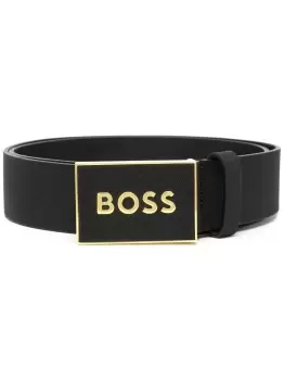 Image of BOSS Metallic-logo Buckle Belt Black
