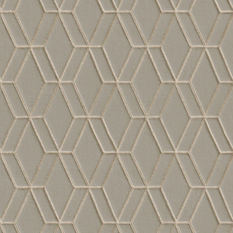 Image of Design ID DID Embroidery Stitch Diamond Taupe & Gold Wallpap Wallpaper One Size Multi 42322269000