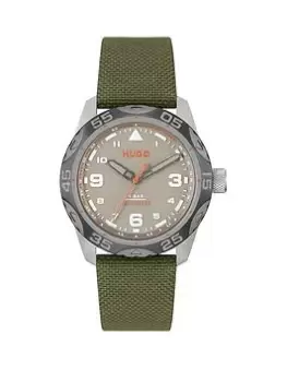 Image of HUGO Gents HUGO #TREK Stainless Steel watch, Green, Men
