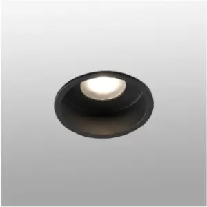 Image of Faro Hyde - Black round Recessed Downlight IP44, GU10