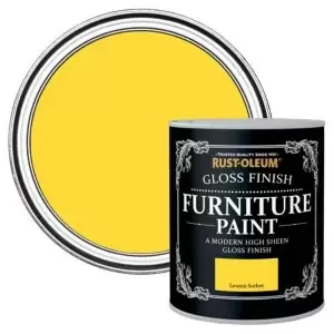 Image of Rust-Oleum Lemon Sorbet Gloss Furniture Paint 125 Ml
