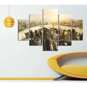 Image of ST005 Multicolor Decorative MDF Painting (5 Pieces)