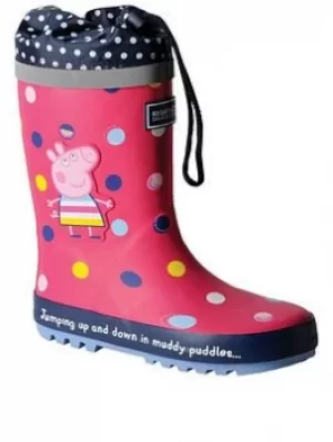 Image of Regatta Girls Peppa Pig Splash Welly, Pink, Size 11