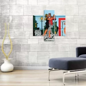 Image of 3MDF-034 Multicolor Decorative MDF Painting (3 Pieces)