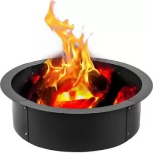 Image of VEVOR Fire Pit Ring 45" Fire Pit Pan Fireplace Ring Solid Steel Heavy Duty Fire Pit Ring/Liner for Fireplace Campfire Pit Ground for Outdoor Camping