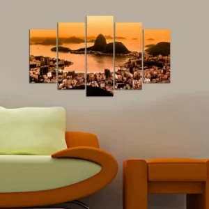 Image of 5M-65 Multicolor Decorative MDF Painting (5 Pieces)