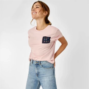 Image of Jack Wills Falcon Graphic Logo T-Shirt - Pink