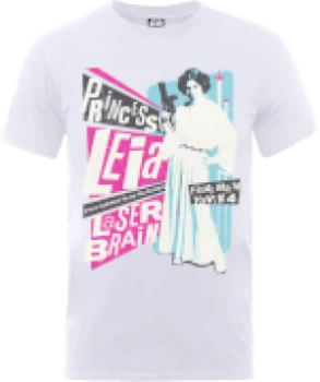 Image of Star Wars Princess Leia Rock Poster T-Shirt - White - L