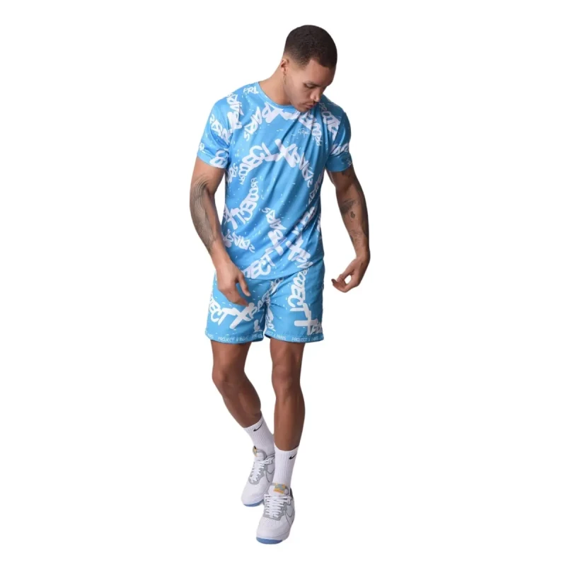 Image of Project X Paris Short Project X Paris all over Project X Paris Bleu Male S