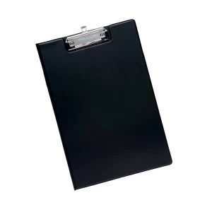 Image of 5 Star Office Fold over Clipboard with Front Pocket Foolscap Black