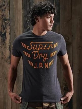 Image of Superdry Copper Label T-Shirt, Dark Grey, Size S, Men