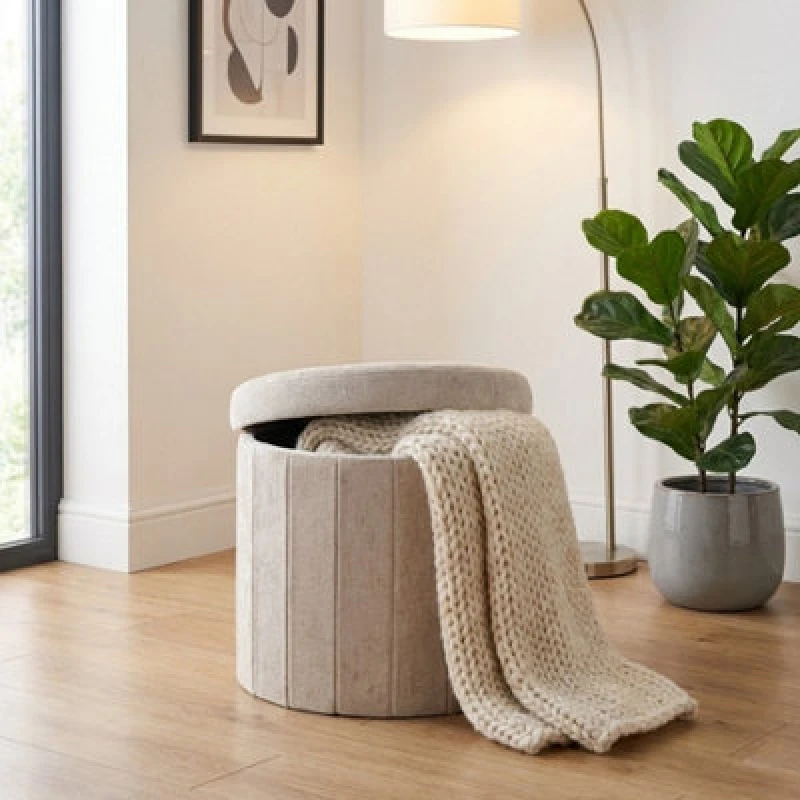 Image of GFW Cairo Storage Ottoman Small Grey CAIOBSGRY