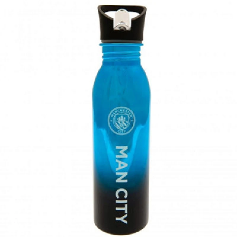 Image of Manchester City FC Metallic 700ml Bottle Blue unisex