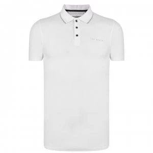 Image of Ted Baker Short Sleeve Polo Shirt - White