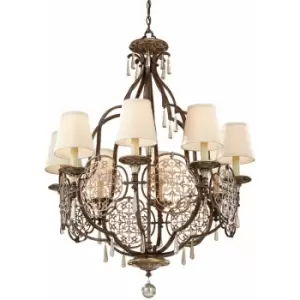 Image of 8 Bulb Chandelier LIght British Bronze Oxidized Bronze LED E27 60W
