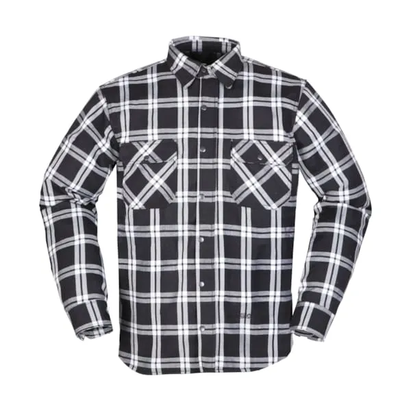 Image of Modeka Colden Motoshirt Black White Size M