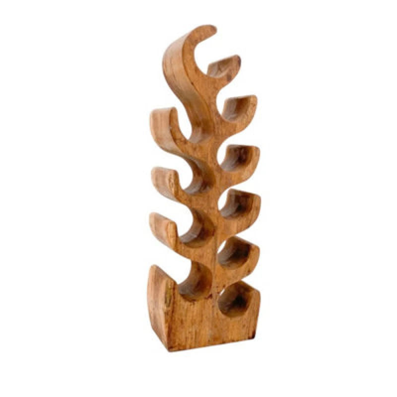 Image of MSL 10 BOTTLE HAND CARVED WINE RACK