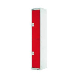 Image of Express Standard Locker Two Compartments Red 300mm Deep MC00141