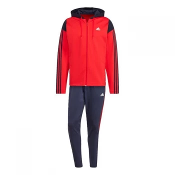 Image of adidas Sportswear Ribbed Insert Tracksuit Mens - Vivid Red / Legend Ink