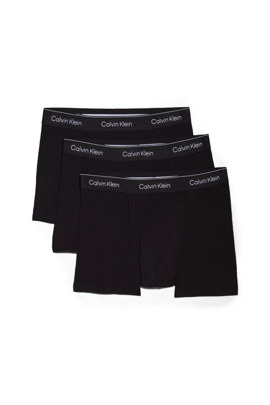 Image of Calvin Klein 3 Pack Icon Relaxed Fit Trunks Black M