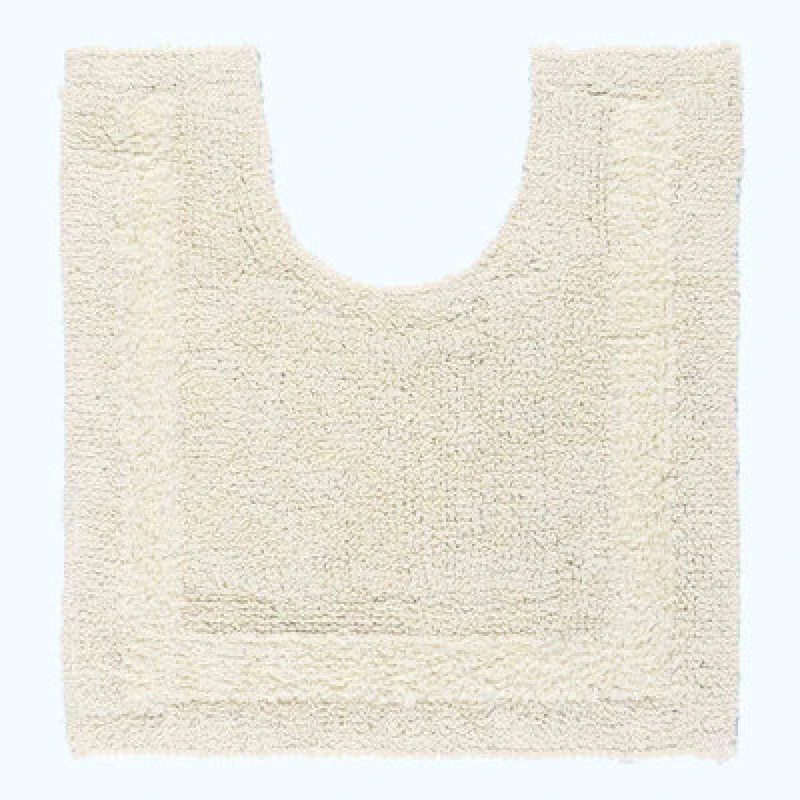 Image of Homescapes Luxury Reversible Cotton Pedestal Mat - Natural Cream