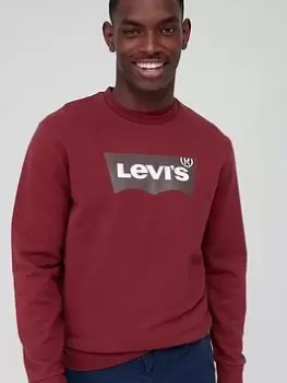 Image of Levis Large Logo Crew Neck Sweatshirt - Port, Size S, Men