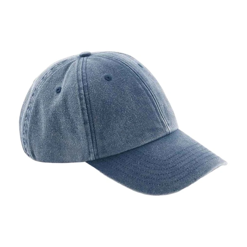 Image of Beechfield Beechfield Men Vintage Low Profile Cap in Bright Blue Bright Blue One Size Male 5063527315939