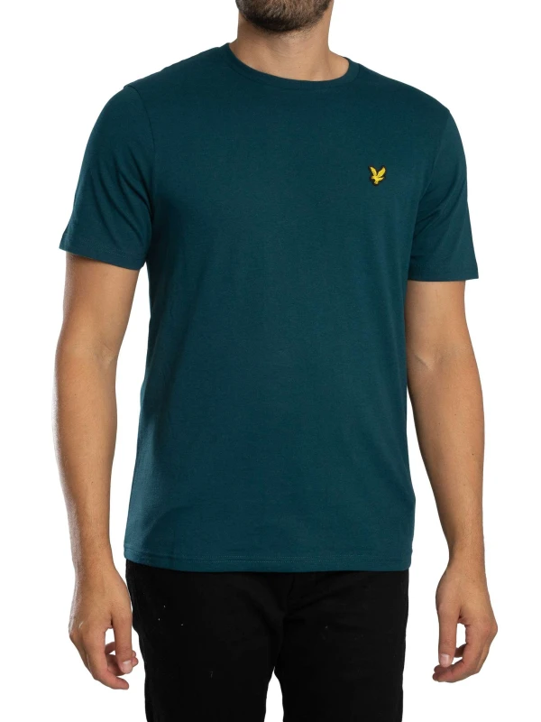 Image of Lyle & Scott Logo Plain T-Shirt Rich Teal XXL