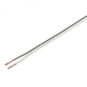 Image of Labgear White 2.2mm 2 Core 79 Strand Copper Screened Figure of 8 Twin Speaker Audio Surround Sound Car Cable 19807R - 100 Meter