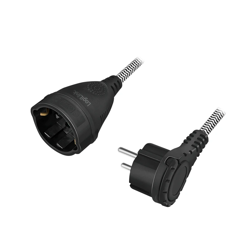 Image of LogiLink LPS104 power cable Black. White 3m Power plug type F