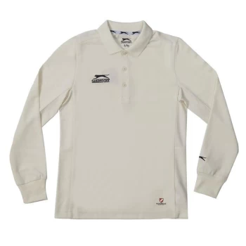 Image of Slazenger Long Sleeve Cricket Shirt Juniors - Beige