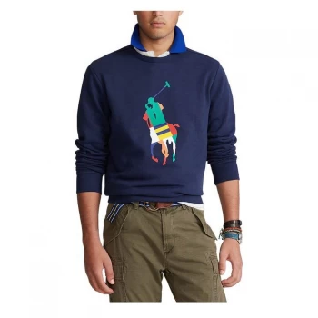 Image of Polo Ralph Lauren Graphic Crew Neck Sweater - Newport Navy