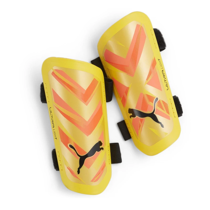Image of Puma Ultra Light Strap Shin Guards - Orange Orange L
