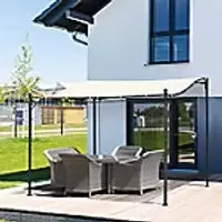Image of OutSunny Pergola Gazebo Cream