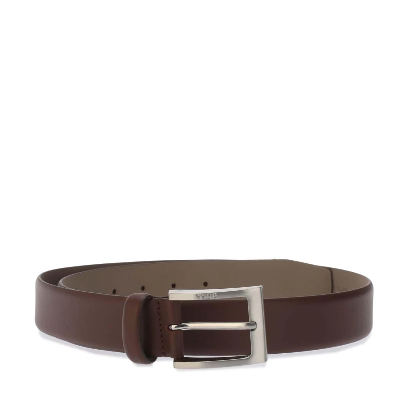 Image of Boss Mens Barnabie Leather Belt Medium Brown male 30R (80cm)