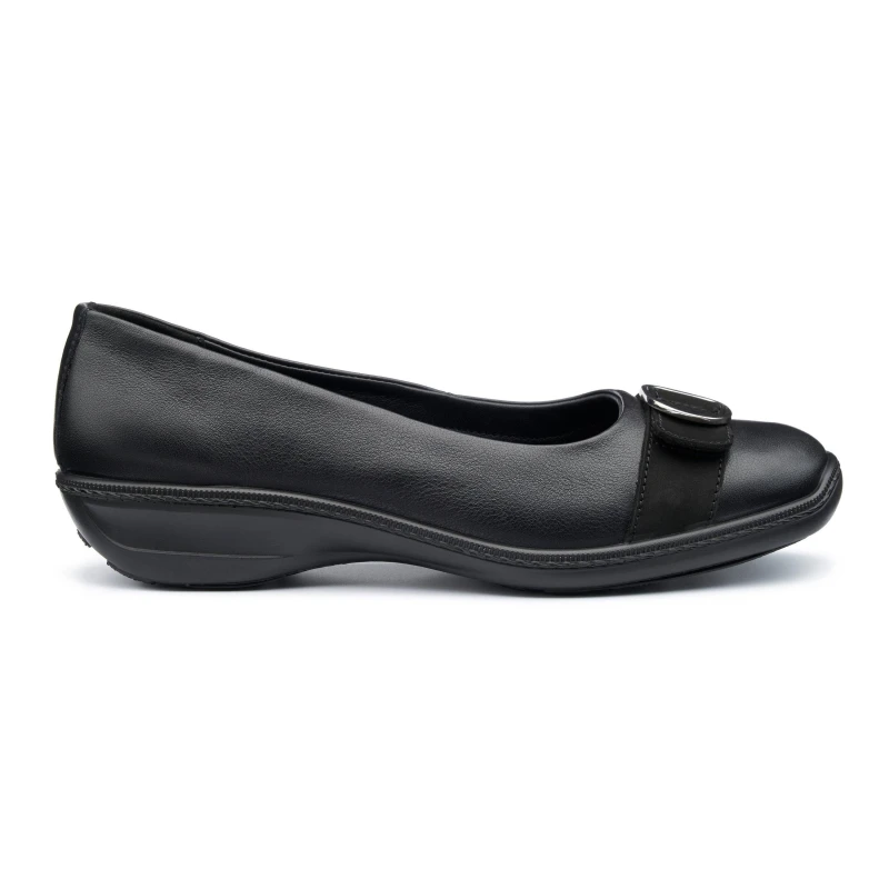 Image of Hotter Wide Fit 'Grace' Ballet Pumps Black