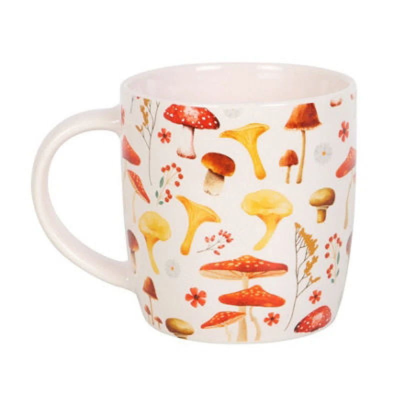 Image of Something Different Something Different Mushroom All-Over Print Mug in Orange Orange One Size Unisex 5063527008312