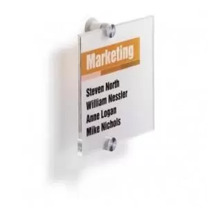 Image of Durable CRYSTAL SIGN Door Plate 148x148mm Transparent