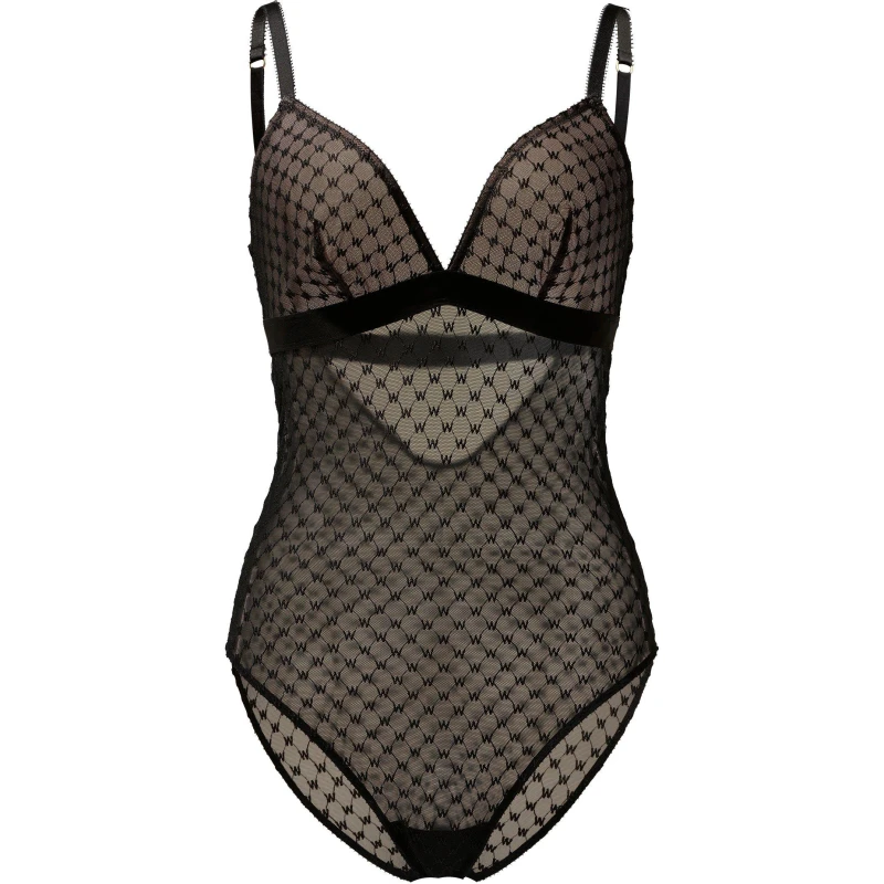 Image of Wolford Triangle Bodysuit Womens Black female 8 (XS)