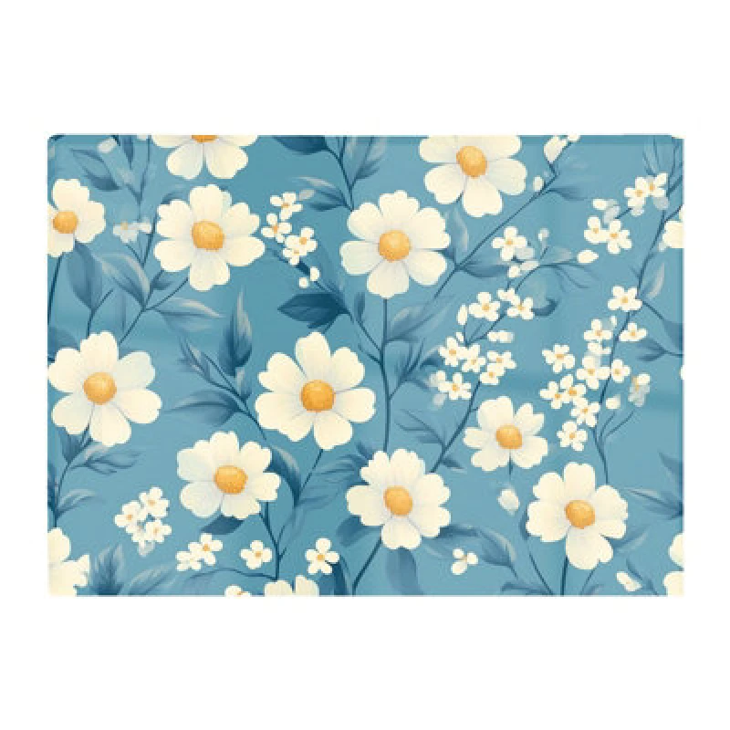 Image of Warren Reed Designer Blue And White Spring Daisies Chopping Board