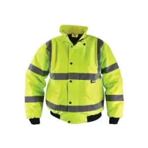 Image of Scan - UC804 Hi-Vis Yellow Bomber Jacket Coat - xl (48in) scahvbjxl