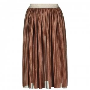 Image of Vila Vikajsa Midi Skirt - Toffee/Copper
